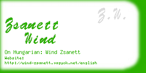 zsanett wind business card